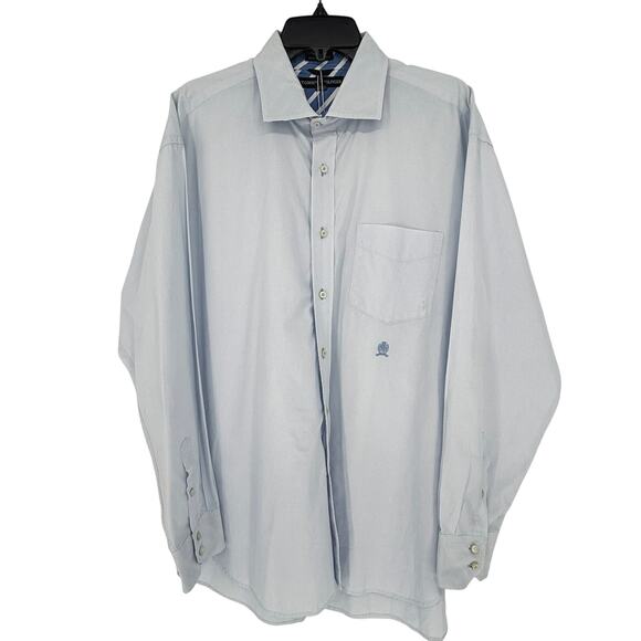 Tommy Hilfiger Men's Casual Shirt Logo Embroidered Crest Micro Plaid - Picture 1 of 11